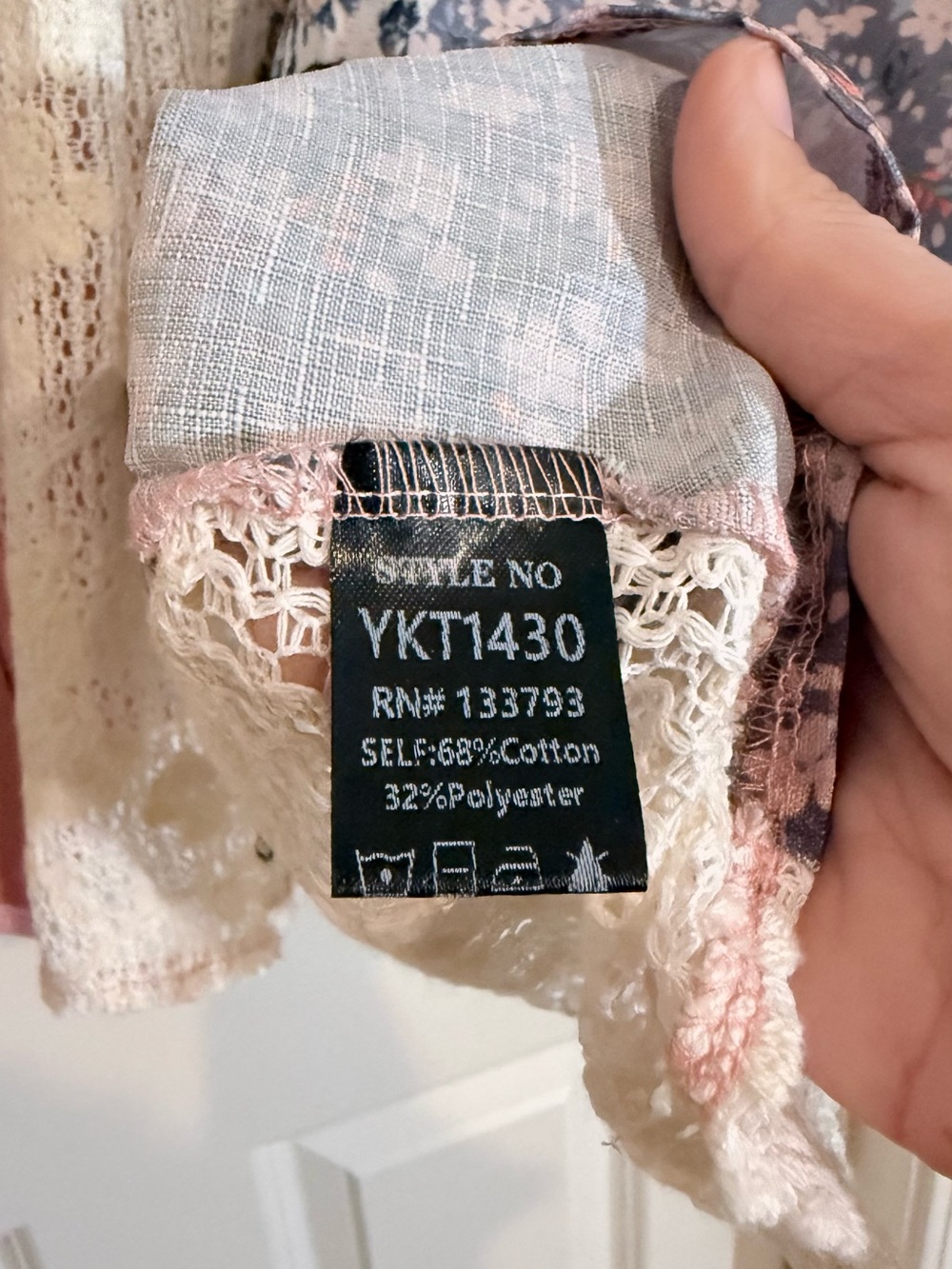 POL Pink Patchwork Mixed-Print Button Front Blouse - Picture 6 of 8